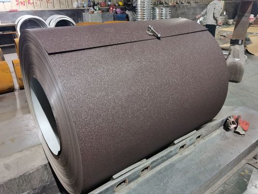 Ματ Τεξτοποιημένη Σιδηροτροχιά RAL8017 PVDF 40 χρόνια Z275 PPGI PPGL AZ150 0,60×1250 HDP Ζωγραφισμένη Ζυγισμένη Σιδηροπλαστική