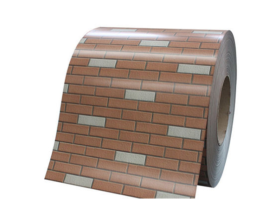 JIS G3321 0,45mm Brick Grain PPGI PPGL Προχρωματισμένο Galvalume Steel Coil Τείχος Εφοδιασμός Χρήση 20 χρόνια Εγγύηση
