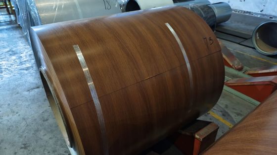 Καναδάς Μεταλλικές οροφικές πλάκες 40 χρόνια εγγύηση με 0,60mm HDP Dark Oak Printech ζωγραφισμένη ατσάλινη τροχιά